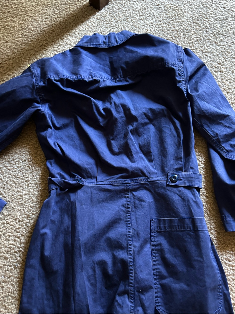 Alex Mill Cotton Jumpsuit Overalls Blue Wash Oversized Cargo Utility Size S - Picture 9 of 9